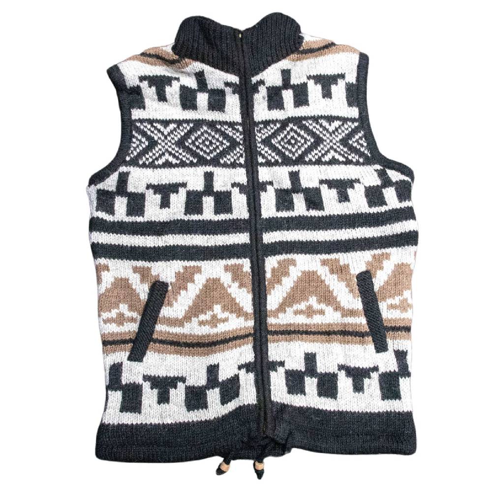 Kunst Und Magie Kunst und Magie Unisex Strickweste aus Wolle mit warmen Fleecefutter Lagerräumung