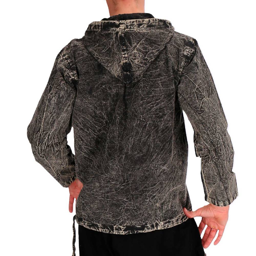 Kunst Und Magie Baja Hoodie Herren alternativ Kapuzenpulli Stonewashed ungefüttert Nachhaltig Fair Neueste Mode