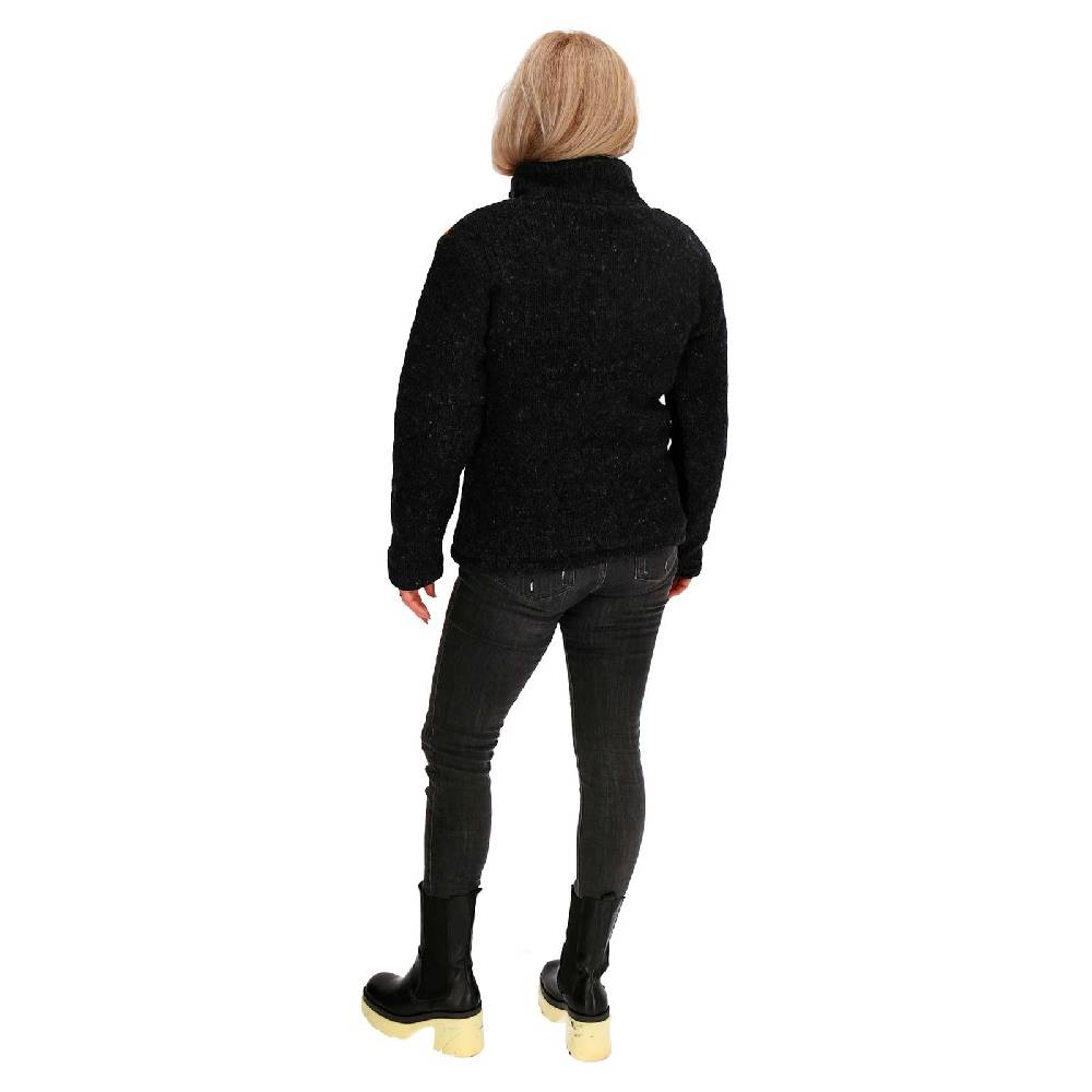 Kunst Und Magie Damen Strickjacke gefütterte Wolljacke Strickpullover Goa Wolle Bunte Jacke Regenbogen Blitzangebot