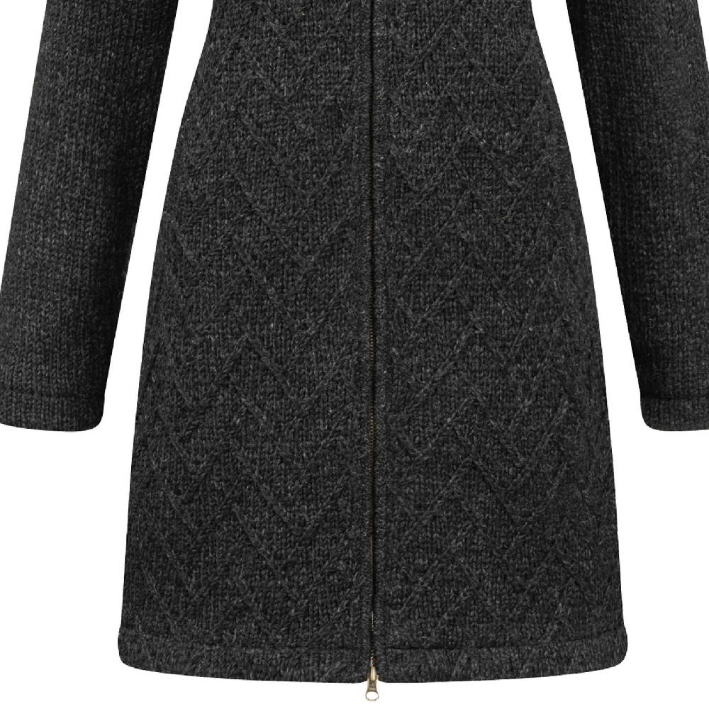 Kunst Und Magie Klassische Damen Strickjacke Kurzmantel Winter Mantel Wolle Jacke mit Fleecefutter und Kapuze Kauf eins, bekomm eins gratis