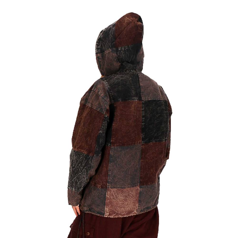 Kunst Und Magie Patchwork Baja Hoodie Herren alternativ Kapuzenpulli Nachhaltig Fair Tägliche Deals