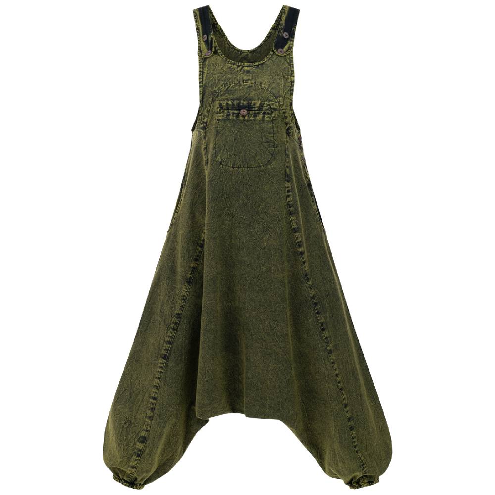Kunst Und Magie Damen Latzhose Hippie Haremshose Goa Hose Boho 70er Jumpsuit Overall Stonewashed Catsuit VIP-Rabatte