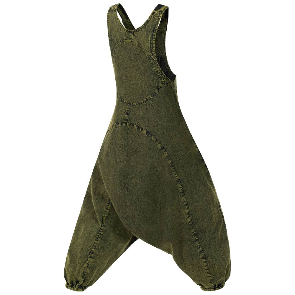 Kunst Und Magie Damen Latzhose Hippie Haremshose Goa Hose Boho 70er Jumpsuit Overall Stonewashed Catsuit VIP-Rabatte