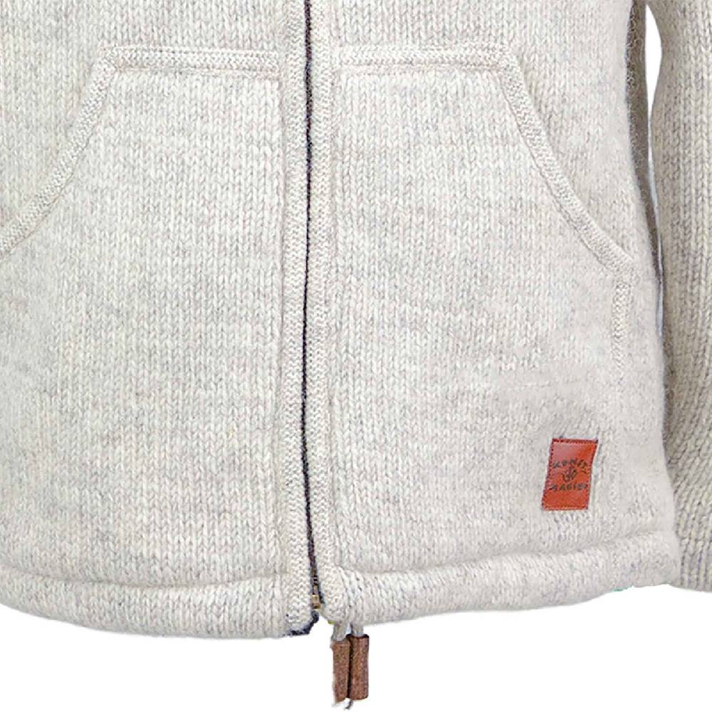 Kunst Und Magie Klassische Strickjacke Wolle Winter Jacke mit Hochkragen Fleecefutter Fair Nachhaltig Begrenzte Freigabe