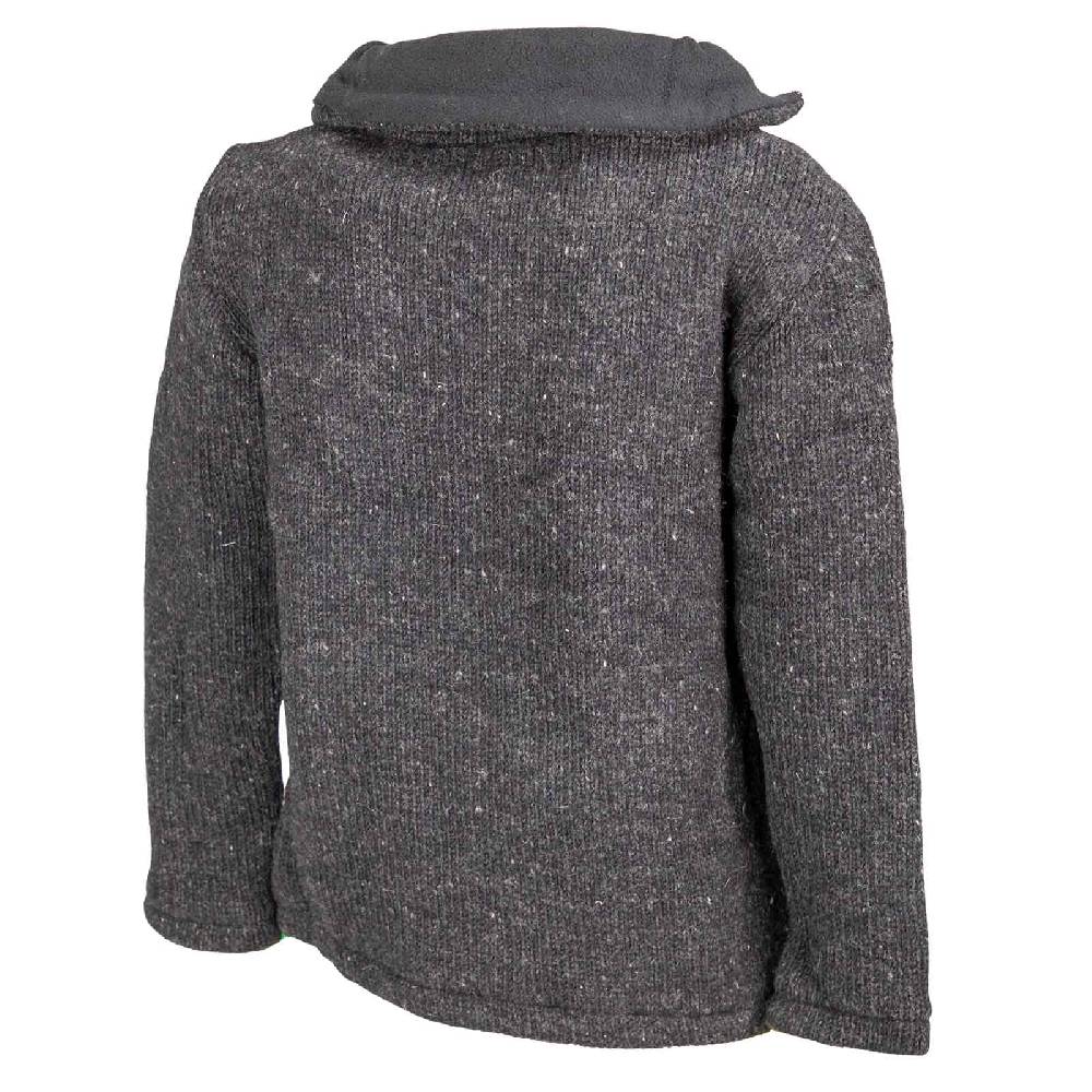 Kunst Und Magie Klassische Strickjacke Wolle Jacke mit Hochkragen Fleecefutter Letzte 3 Tage