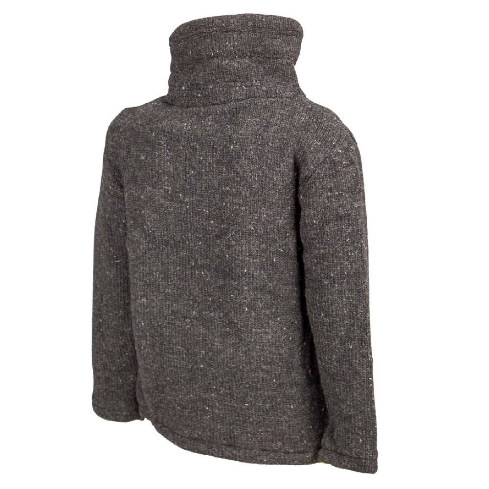 Kunst Und Magie Klassische Strickjacke Wolle Jacke mit Hochkragen Fleecefutter Letzte 3 Tage