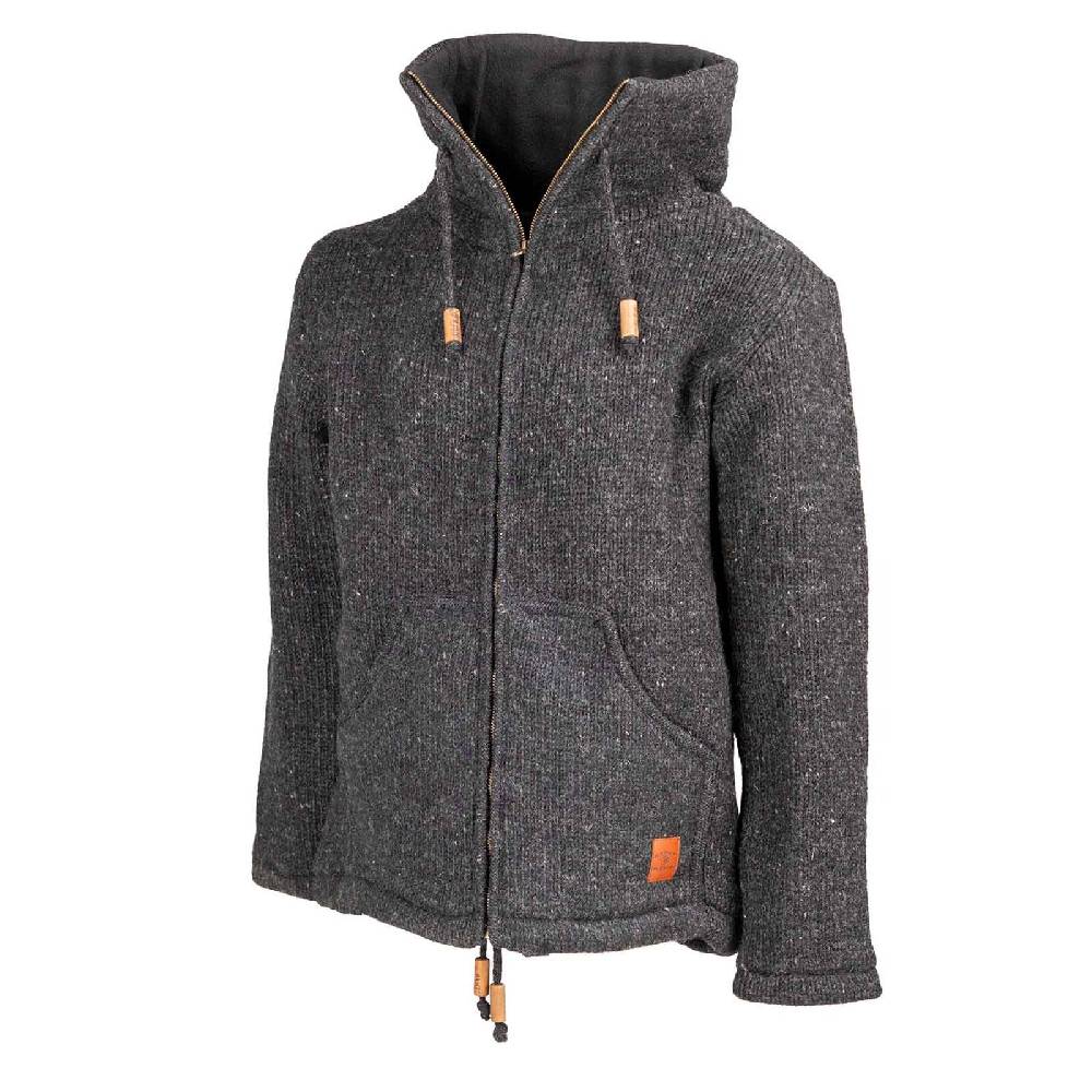 Kunst Und Magie Klassische Strickjacke Wolle Jacke mit Hochkragen Fleecefutter Letzte 3 Tage