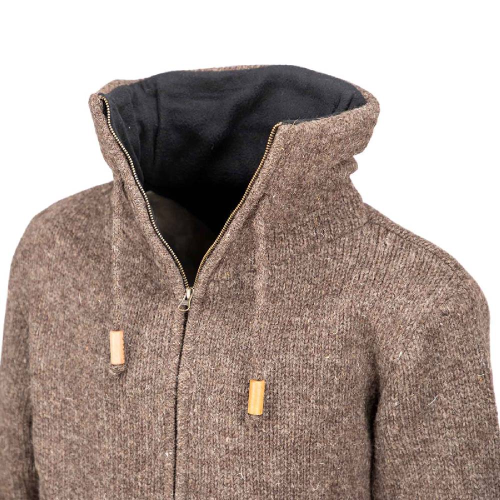 Kunst Und Magie Klassische Strickjacke Wolle Jacke mit Hochkragen Fleecefutter JETZT KAUFEN