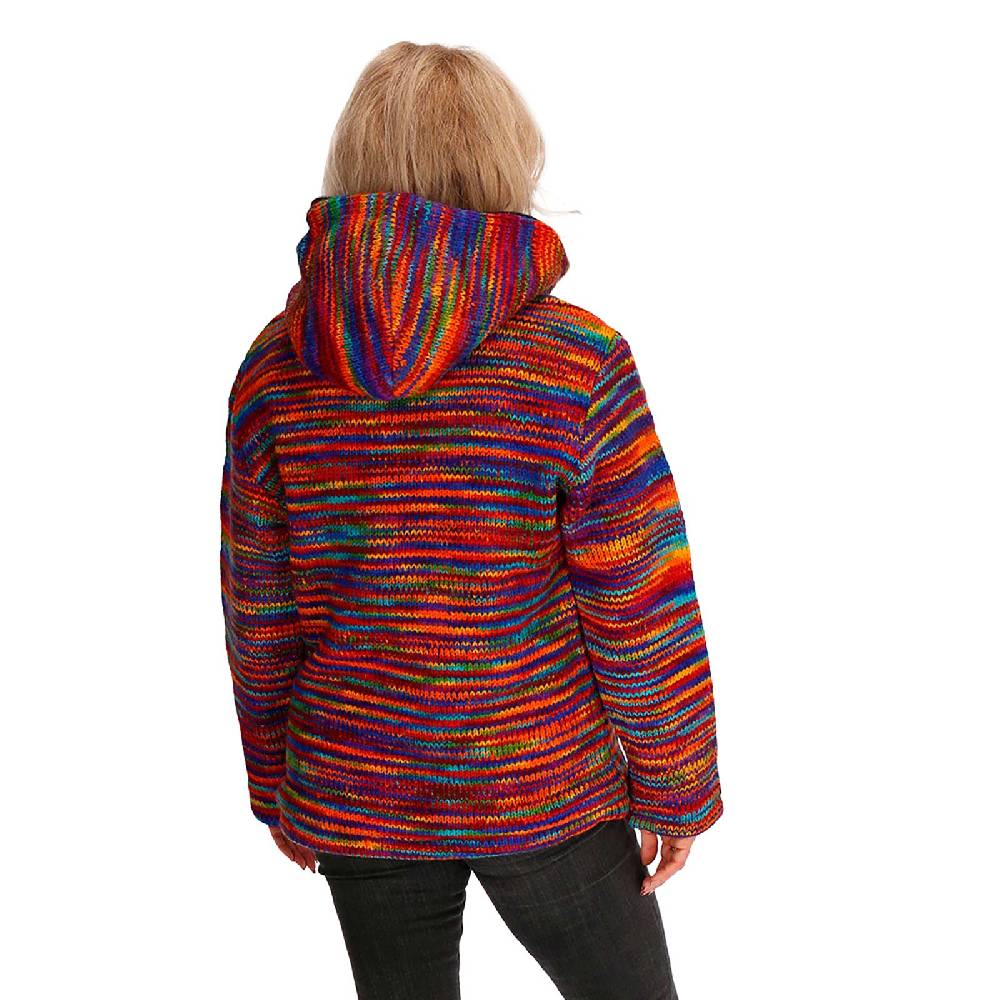 Kunst Und Magie Baja Hoodie Regenbogen Kapuzenpullover Strickjacke Wolle Jacke mit Kapuze Winter Pullover Unisex Letzte 2 Tage