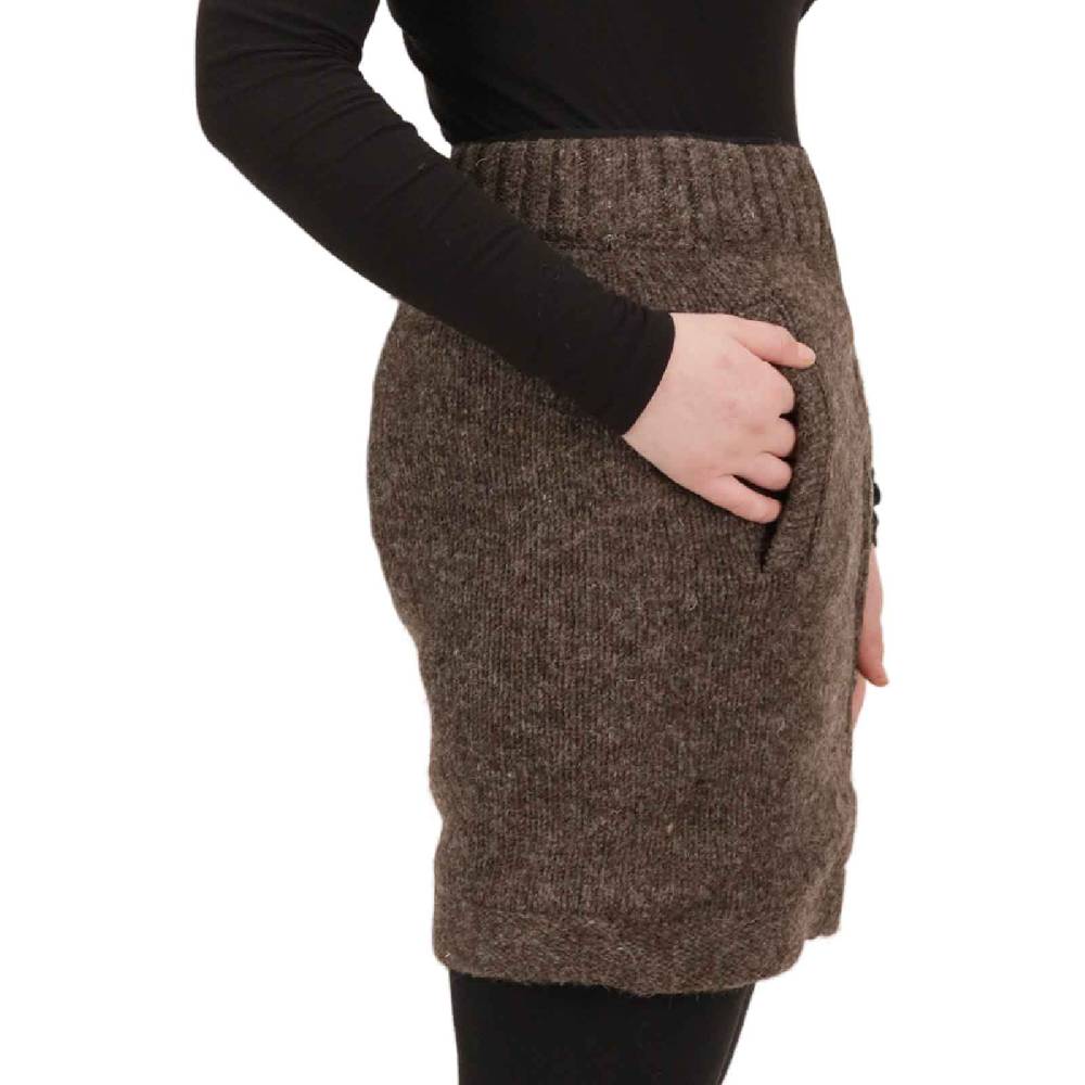 Kunst Und Magie Strickrock kurzer Rock mit klassischem Muster Wolle gefüttert Boho Vierteljährliche Förderung