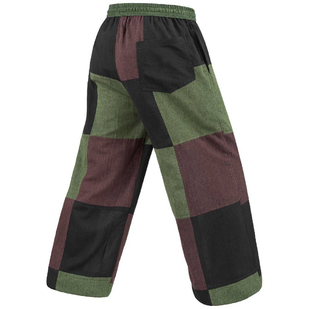 Kunst Und Magie Kunst und Magie Bunte Patchwork Freizeit Hose Baumwolle - Unisex Hippiehose Nachhaltig zollfrei