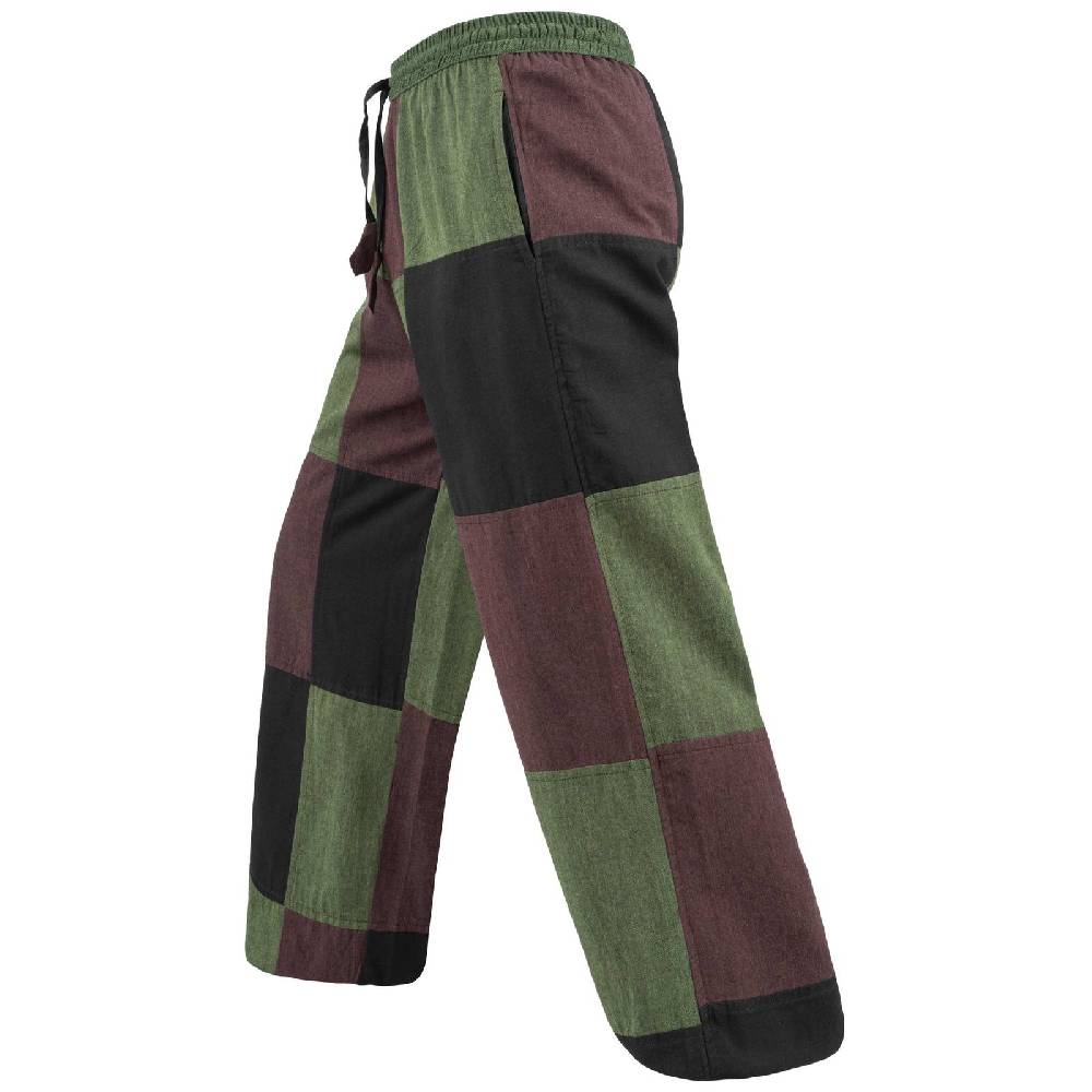 Kunst Und Magie Kunst und Magie Bunte Patchwork Freizeit Hose Baumwolle - Unisex Hippiehose Nachhaltig zollfrei