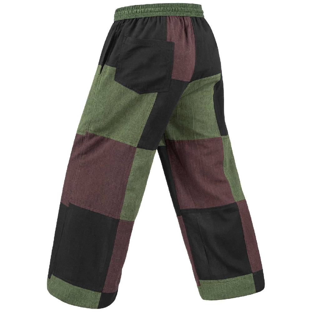 Kunst Und Magie Kunst und Magie Bunte Patchwork Freizeit Hose Baumwolle - Unisex Hippiehose Nachhaltig zollfrei