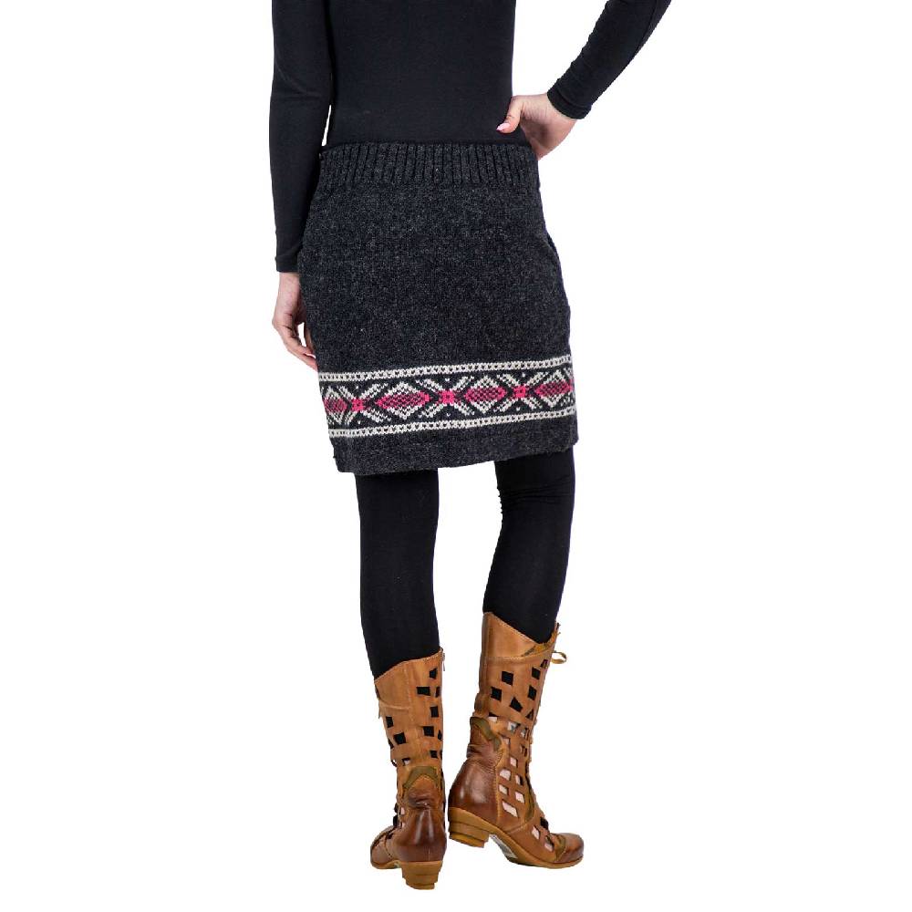 Kunst Und Magie Bunter Strickrock aus Wolle kurzer Rock mit klassischem Muster gefüttert 50% Rabatt für begrenzte Zeit