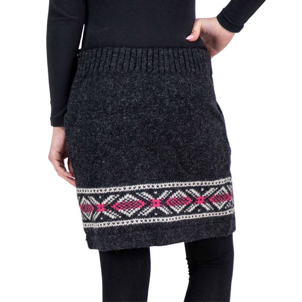 Kunst Und Magie Bunter Strickrock aus Wolle kurzer Rock mit klassischem Muster gefüttert 50% Rabatt für begrenzte Zeit