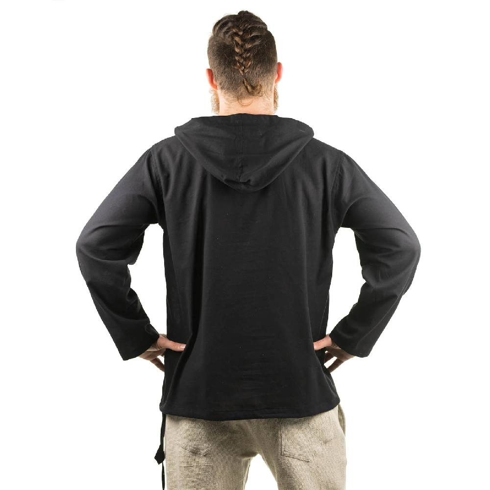 Kunst Und Magie Gefütterter Herren Hoodie Fischerhemd Kapuze Kängurutasche Baja Sweater Boho Online