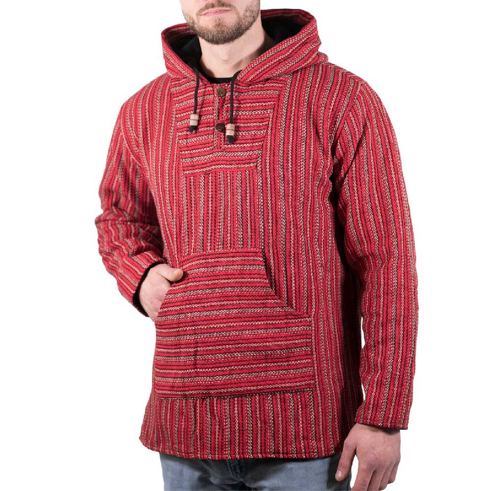 Kunst Und Magie Bunter Kapuzenpulli Kapu Baja Jerga Hoodie mit Kapuze und Kängurutaschen Hippie Goa Begrenztes Angebot