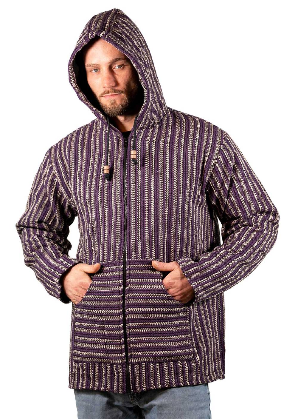 Kunst Und Magie Kapuzenjacke Kapu Hoodie mit Kapuze Goa Hippie Jacke Nepal Fair Preisnachlass