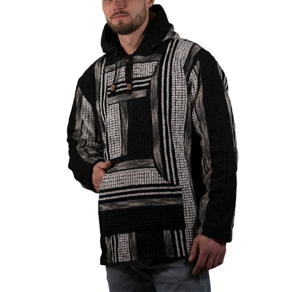 Kunst Und Magie Bunter Kapuzenpulli Kapu Baja Jerga Hoodie mit Kapuze und Kängurutaschen Hippie Goa Cyber Monday