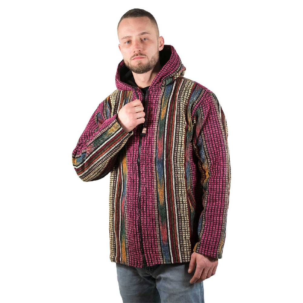 Kunst Und Magie Kapuzenjacke Kapu Hoodie mit Kapuze Goa Hippie Jacke Nepal Fair Weihnachtsangebot