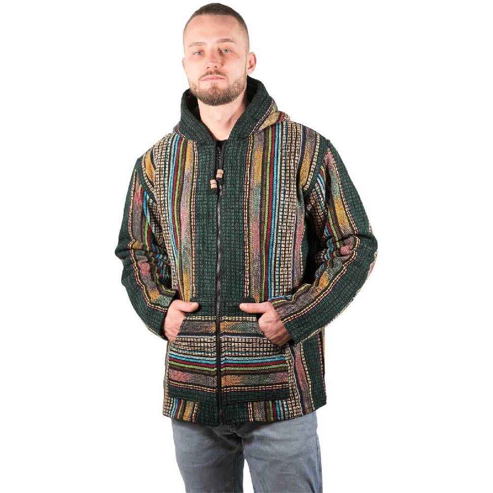 Kunst Und Magie Kapuzenjacke Kapu Hoodie mit Kapuze und Kängurutaschen Hippie Jacke Gheri Nepal Osterangebot