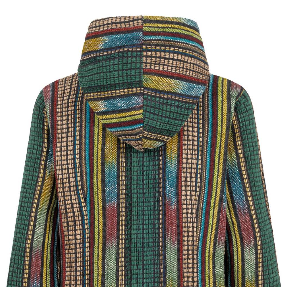 Kunst Und Magie Damen Kurzmantel Gheri Jacke mit Kapuze -Hippie Goa Boho Damen Mantel Lagerräumung