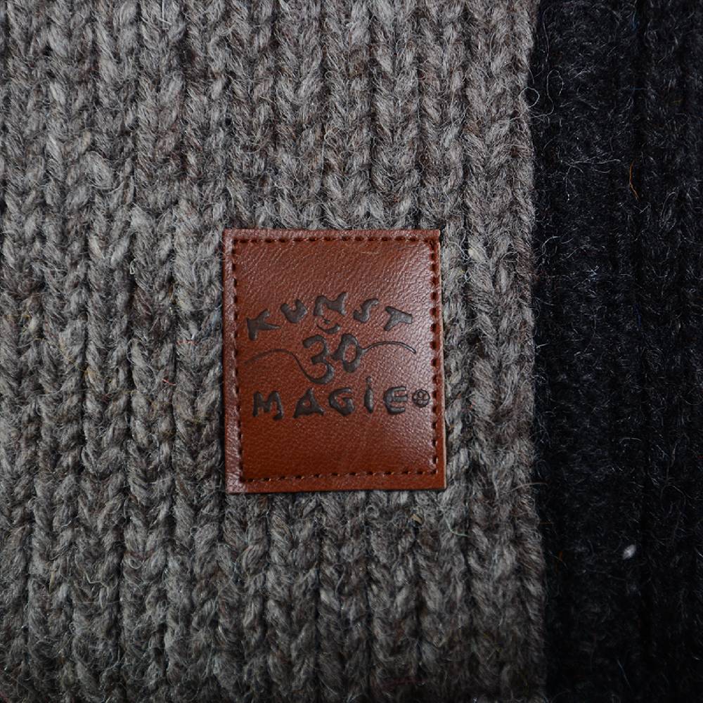Kunst Und Magie Damen Strickjacke Goa Wolle Jacke mit Fleecefutter mit abnehmbarer Zipfelkapuze Neueste Mode