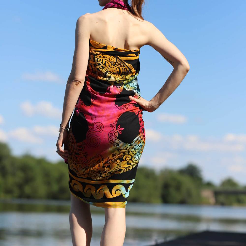 Kunst Und Magie Sarong Yogatuch Iggdrasil Weltenbaum Strandtuch Multifunktionstuch Dekotuch Tischdecke Wickelkleid Große Rabatte