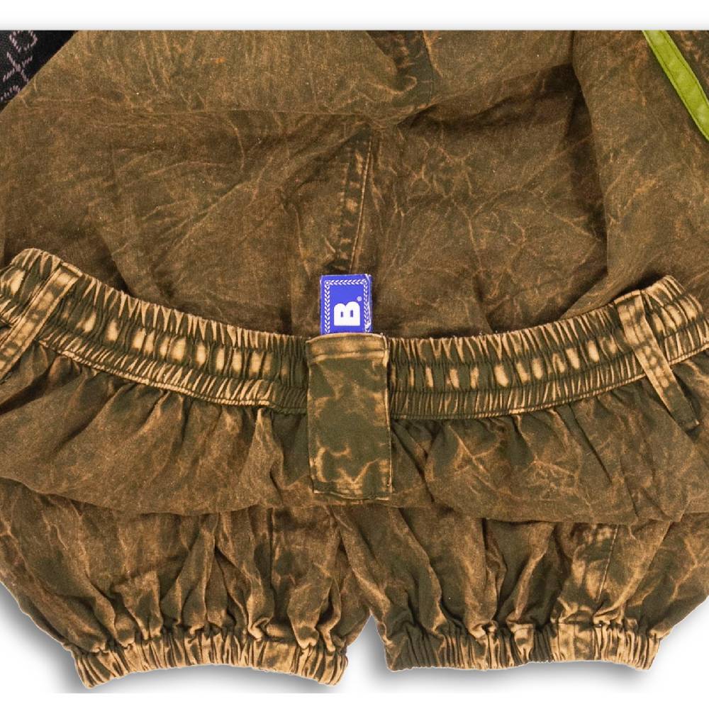 Kunst Und Magie Baggyhose Stonewashed Goa Cargo Hose Hippiehose Pluderhose mit Kordelzug Gürtelschlaufen Haremshose Bestseller