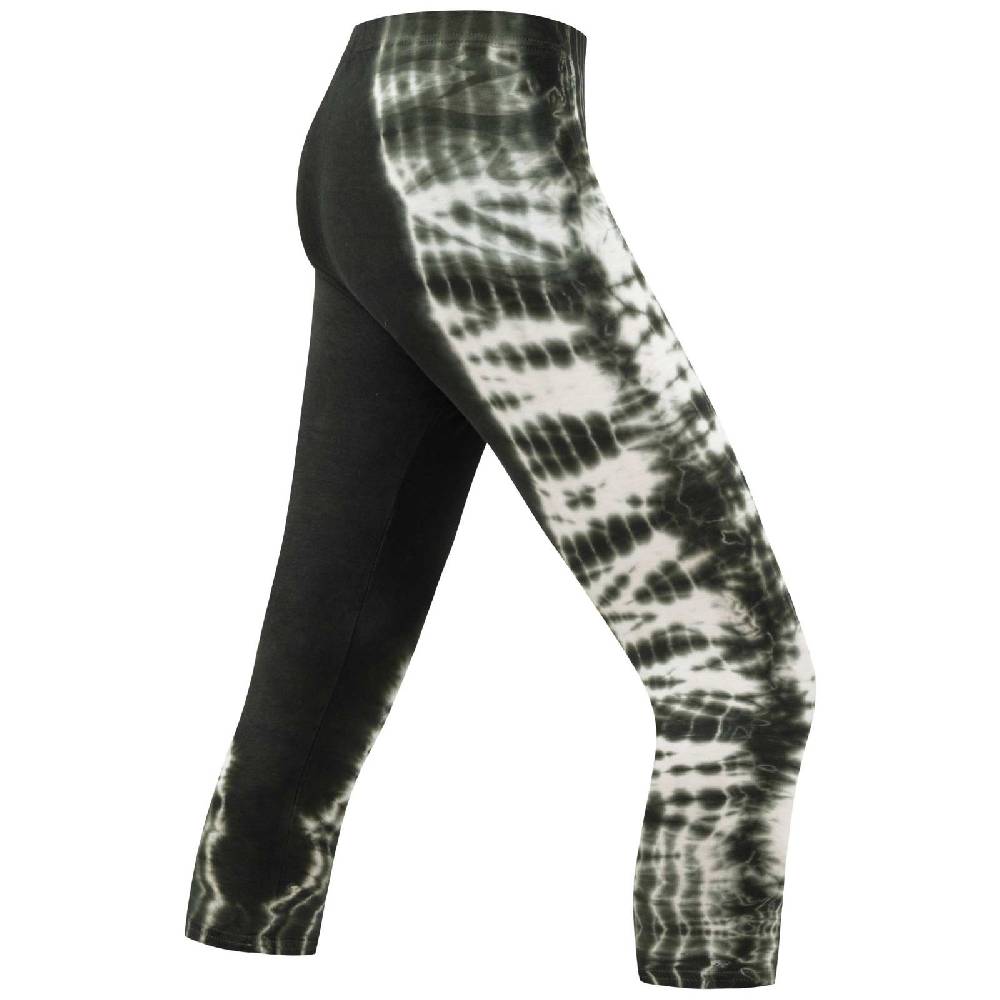 Kunst Und Magie Kunst und Magie Damen 3/4 Yoga Leggings Atmungsaktive Tie Dye Batik Yogahose Tägliche Deals