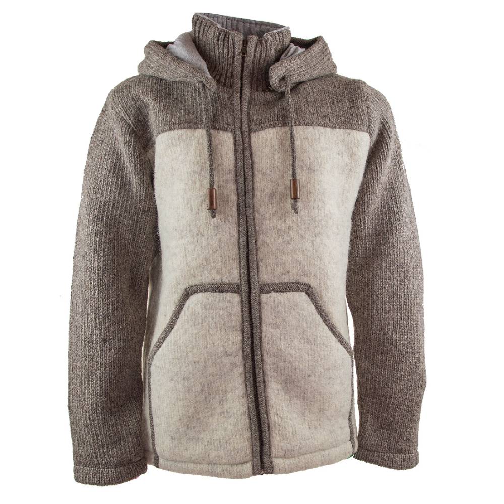 Kunst Und Magie Klassische Herren Strickjacke Wolle Jacke mit abnehmbarer Kapuze Baumwollfutter Wochenangebot