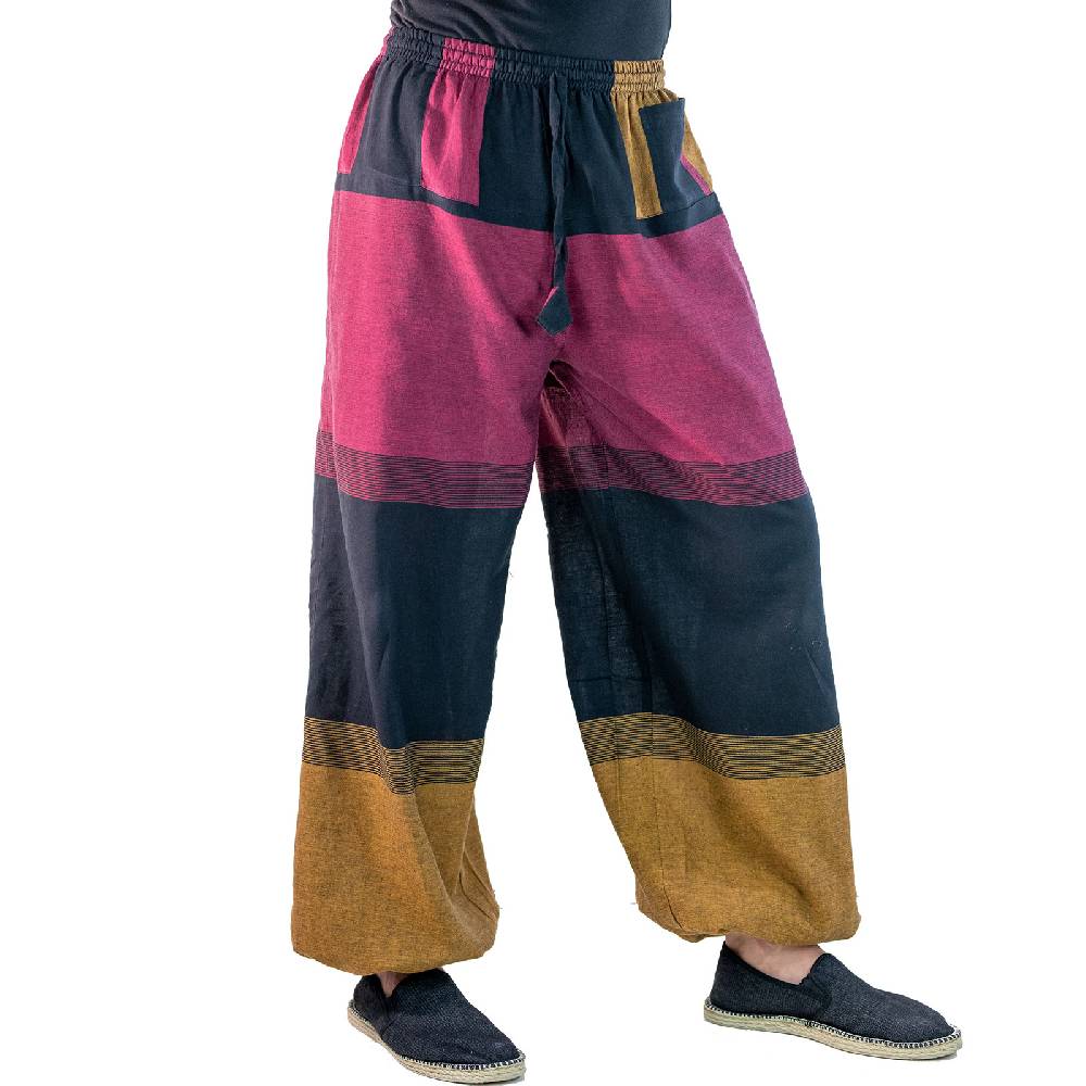 Kunst Und Magie KUNST UND MAGIE Yogahose Pumphose Pluderhose mehrfarbig aus Baumwolle lang Begrenzte Freigabe