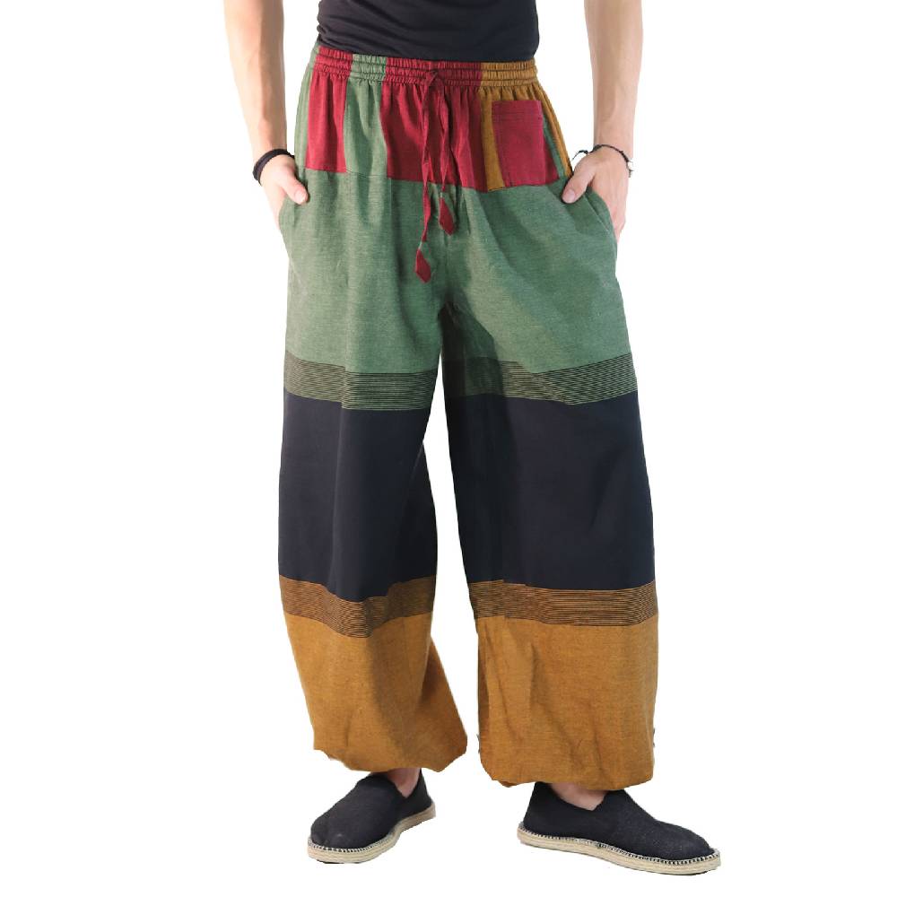 Kunst Und Magie KUNST UND MAGIE Yogahose Pumphose Pluderhose mehrfarbig aus Baumwolle lang Begrenzte Freigabe