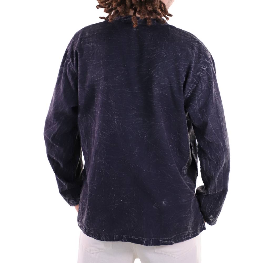 Kunst Und Magie KUNST UND MAGIE Herren Hemd stonewashed Fischerhemd Freizeithemd Letzter Tag