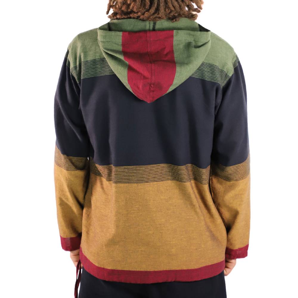 Kunst Und Magie KUNST UND MAGIE Herren bunt alternativ Hoodie Fischerhemd Kapuze Kängurutasche Bis zu 50% Rabatt