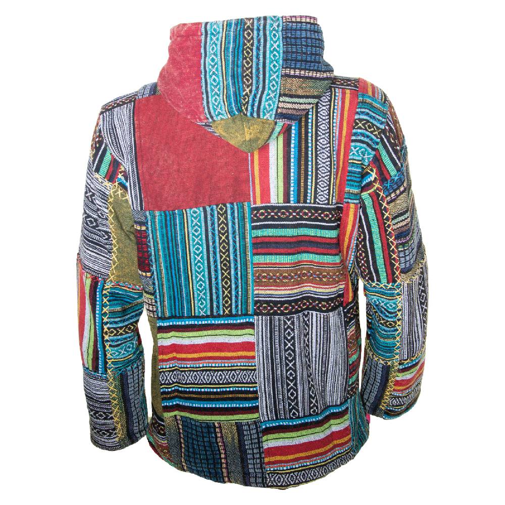 Kunst Und Magie KUNST UND MAGIE Baja Jerga Unisex Patchwork Hoodie mit Kapuze alternative Jacke Bis zu 65% Rabatt