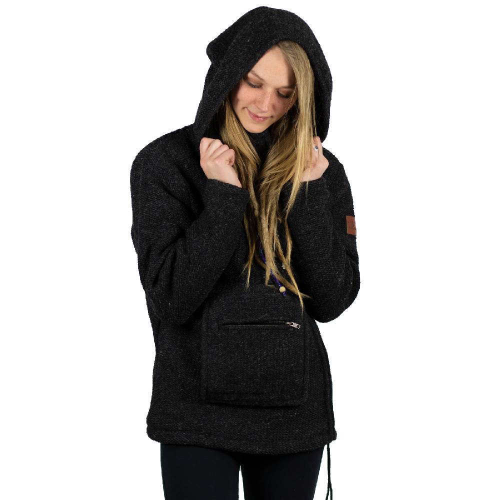 Kunst Und Magie Kunst & Magie Unisex Strick- Wolljacke abnehmbare Zipfelkapuze Sonderangebot der Fabrik
