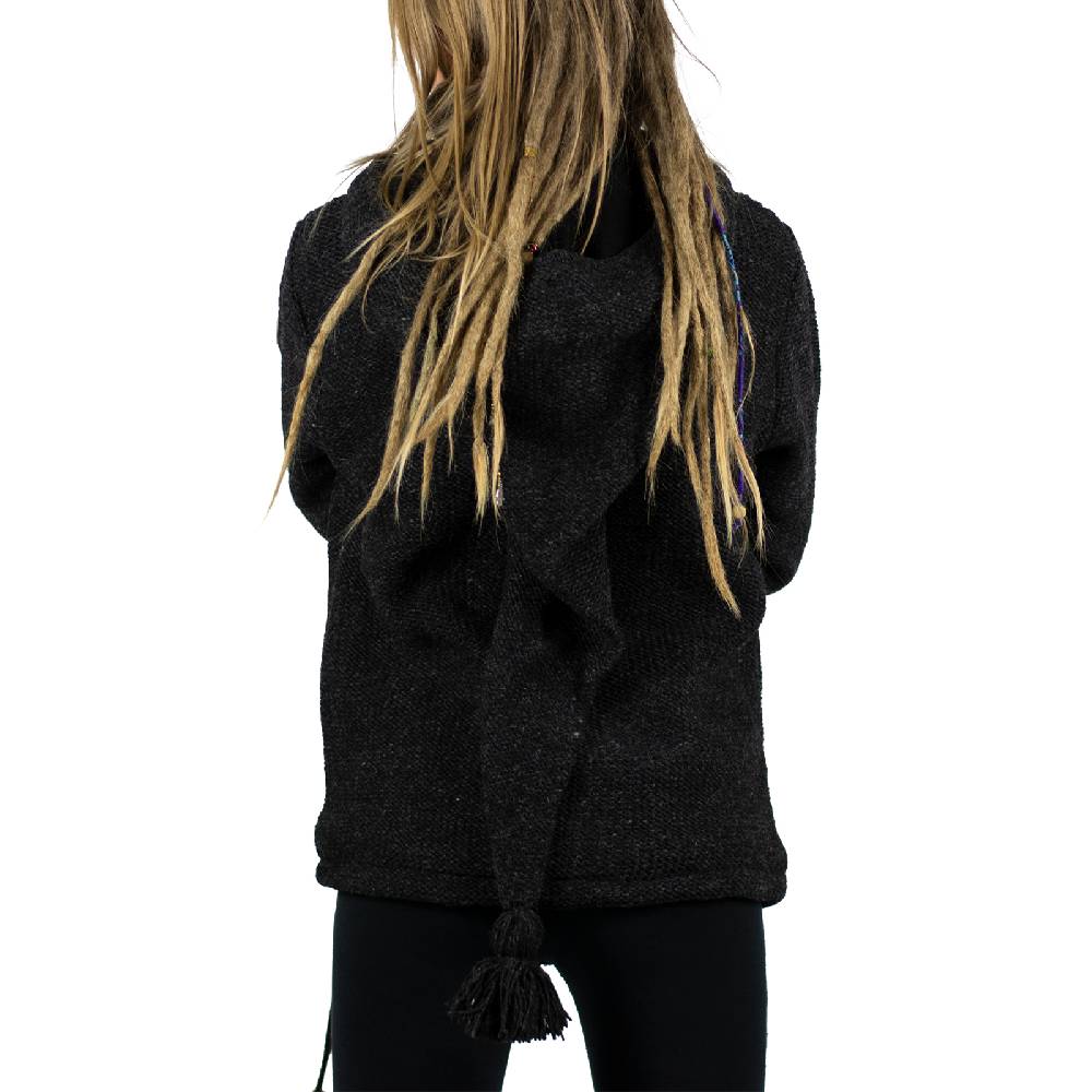 Kunst Und Magie Kunst & Magie Unisex Strick- Wolljacke abnehmbare Zipfelkapuze Sonderangebot der Fabrik