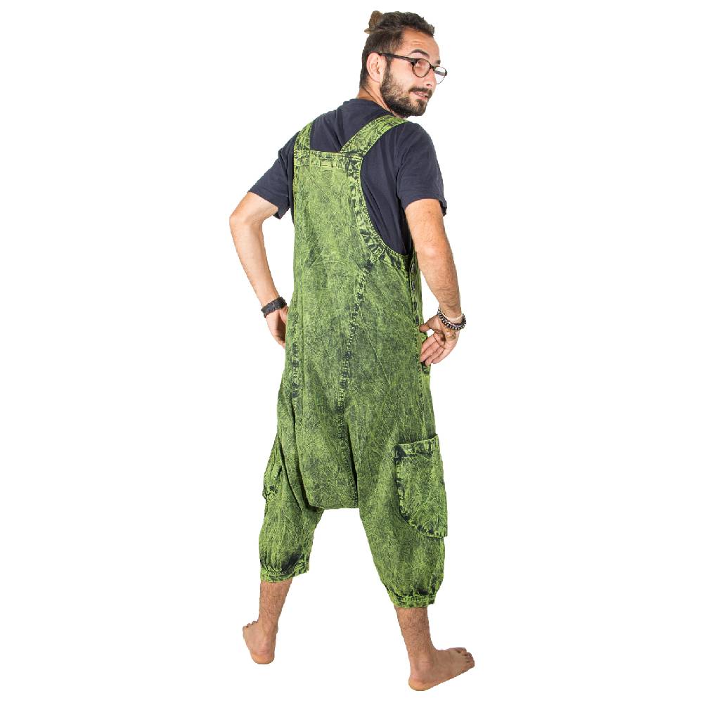 Kunst Und Magie Kunst und Magie Unisex Vintage Latzhose Ibiza stonewashed Haremshose Overall Vierteljährliche Förderung