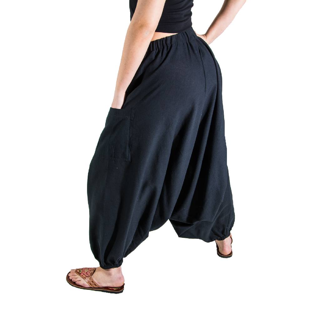 Kunst Und Magie Kunst und Magie Damen Goa Haremshose mit Peace Finger Symbol Bis zu 55% Rabatt