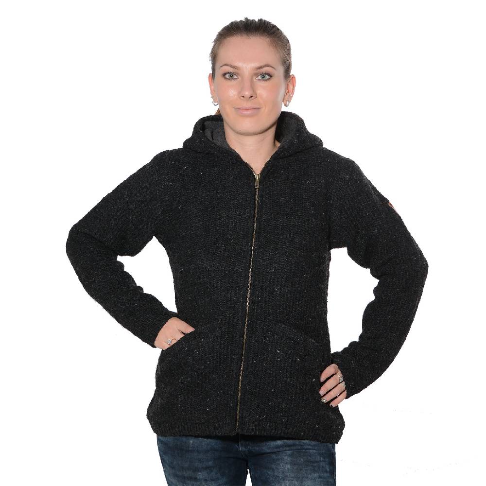 Kunst Und Magie Kunst und Magie Klassische Damen Strickjacke Wolle Jacke mit Fleecefutter und Zipfelkapuze Begrenzt auf 3 Tage