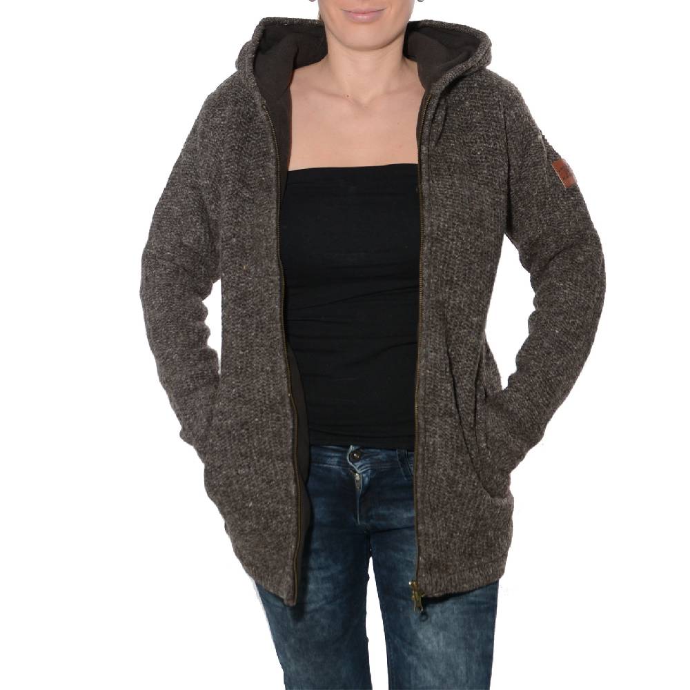 Kunst Und Magie Klassische Damen Strickjacke Wolle Jacke mit Fleecefutter und Kapuze von Kunst und Magie Speichern exportieren