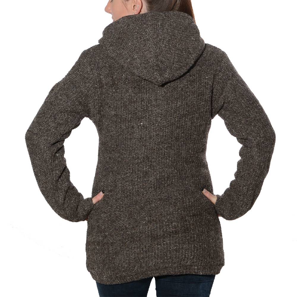 Kunst Und Magie Klassische Damen Strickjacke Wolle Jacke mit Fleecefutter und Kapuze von Kunst und Magie Speichern exportieren