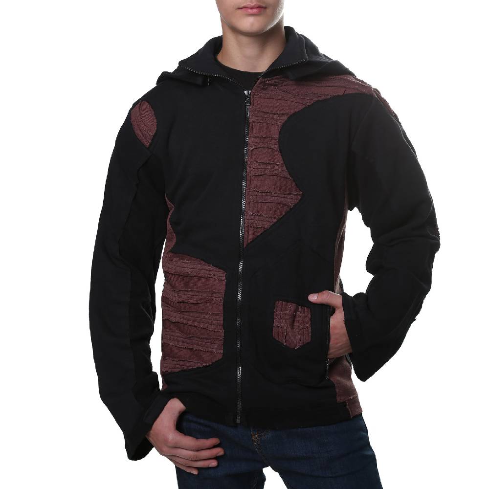 Kunst Und Magie Kunst und Magie Herren Goa Sweatjacke aus Baumwolle Punk Goth Hoody Outlet
