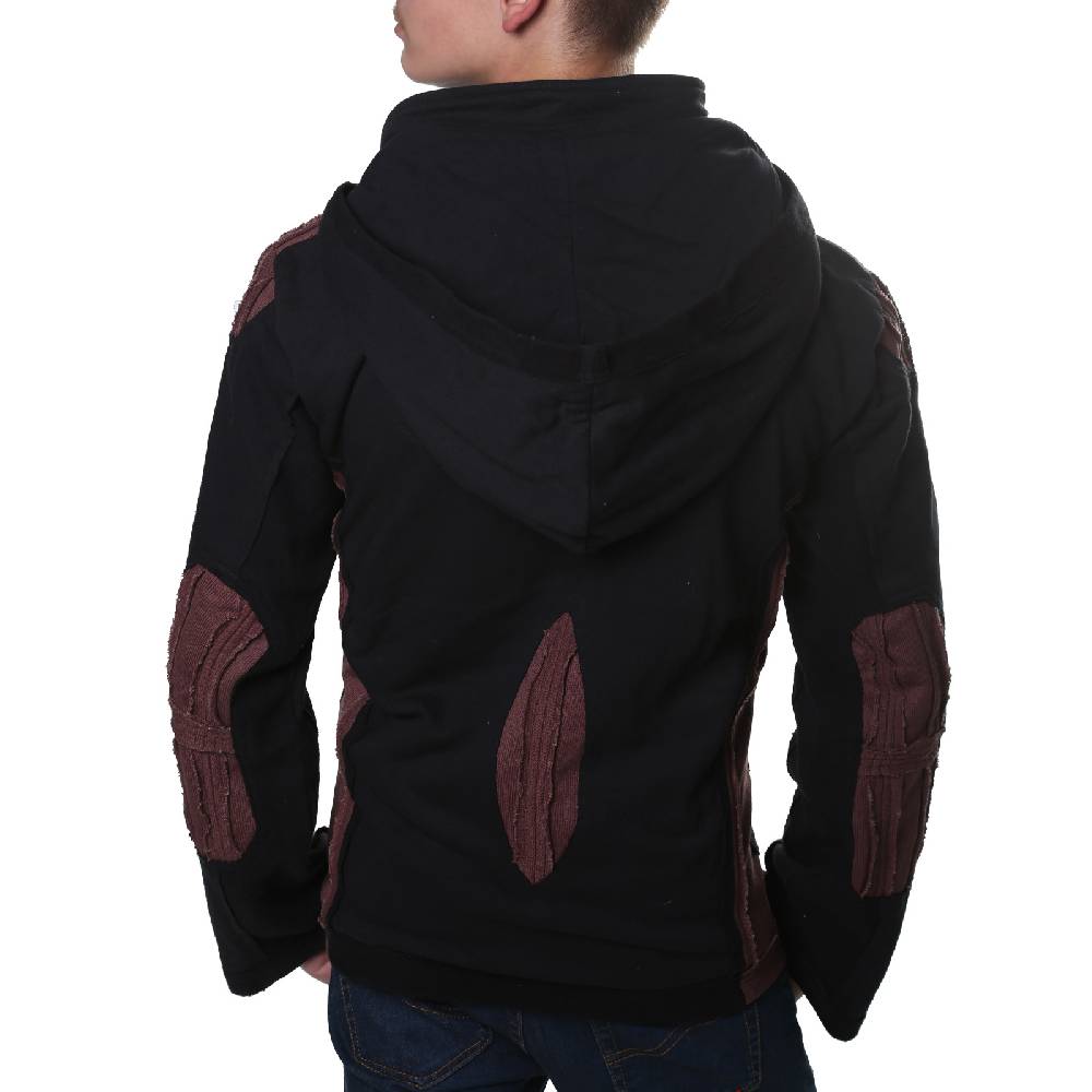 Kunst Und Magie Kunst und Magie Herren Goa Sweatjacke aus Baumwolle Punk Goth Hoody Outlet