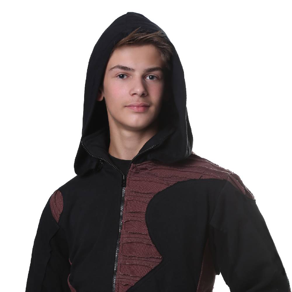 Kunst Und Magie Kunst und Magie Herren Goa Sweatjacke aus Baumwolle Punk Goth Hoody Outlet