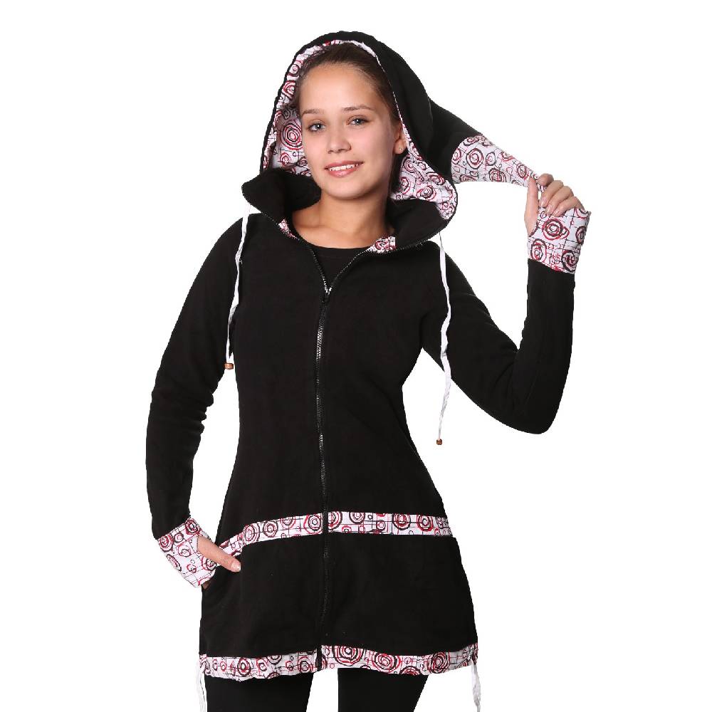 Kunst Und Magie Kunst und Magie kurzer Damenmantel aus Fleece mit abnehmbarer Zipfelkapuze Fairy Angebote