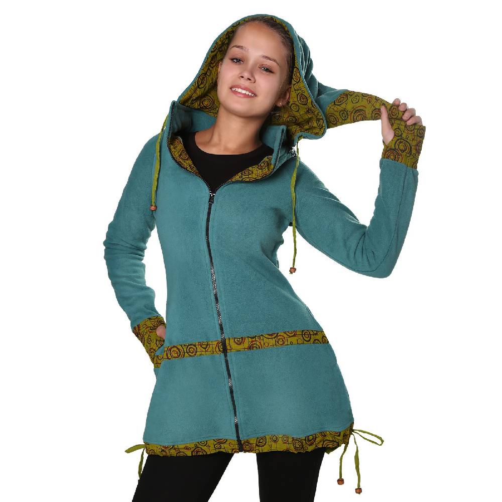 Kunst Und Magie Kunst und Magie kurzer Damenmantel aus Fleece mit abnehmbarer Zipfelkapuze Fairy Angebote
