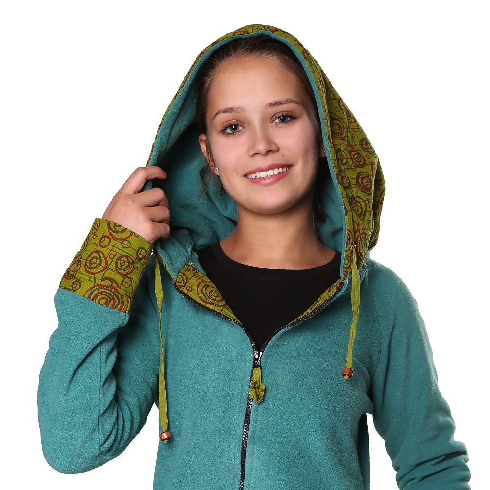 Kunst Und Magie Kunst und Magie kurzer Damenmantel aus Fleece mit Kapuze Hotsell