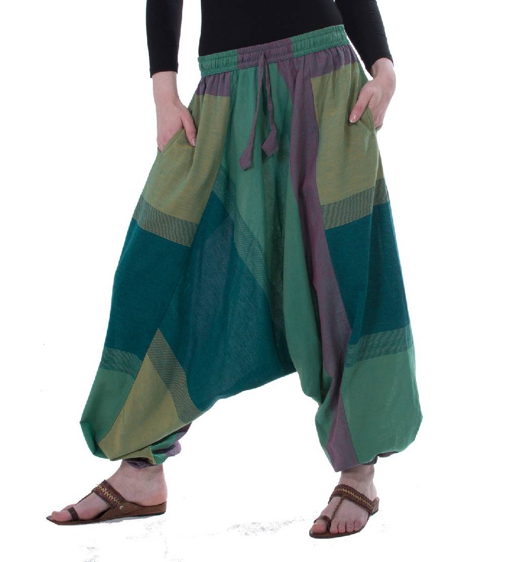 Kunst Und Magie Kunst und Magie Bunte Aladin Haremshose mit 2 Taschen Schlussverkauf